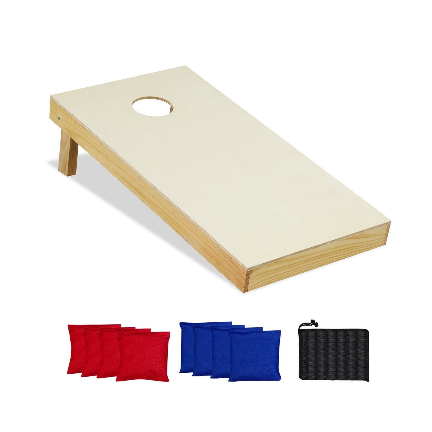 Gbruno Premium Solid Wood Cornhole Board Set with 8 Bean Bags