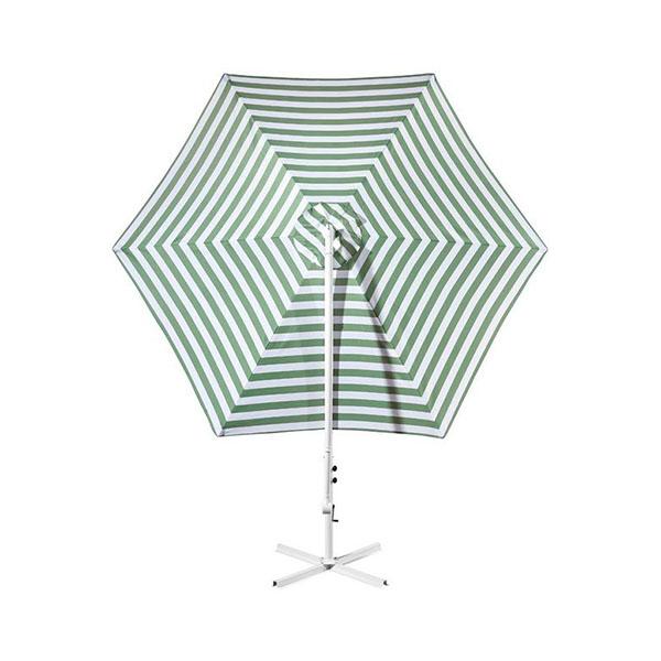 Milano Green and White Striped Outdoor Umbrella