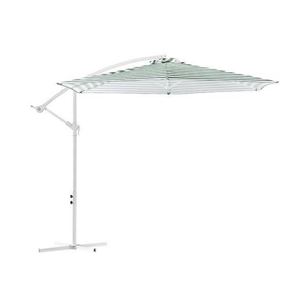 Milano Green and White Striped Outdoor Umbrella