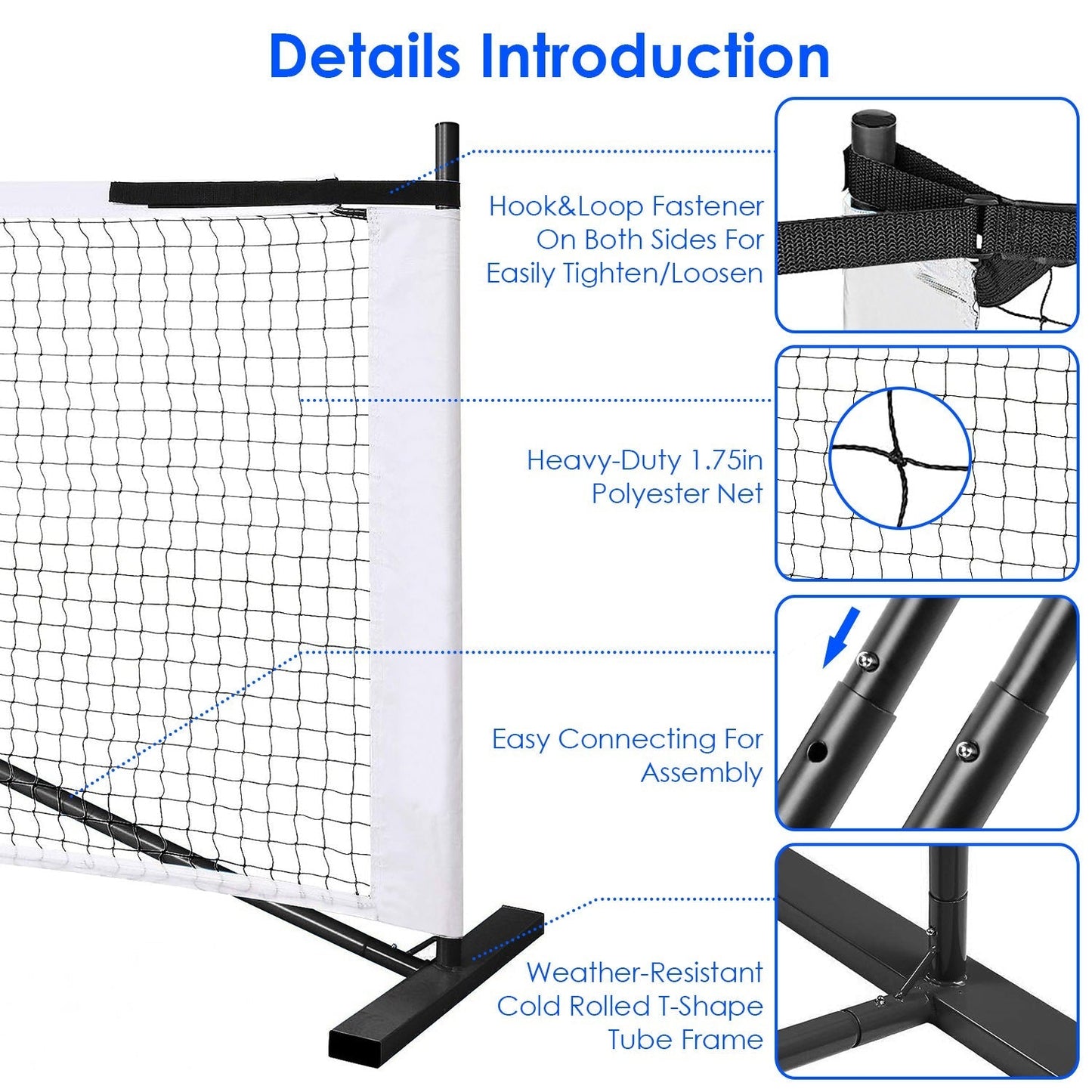 Gbruno Portable Pickleball Net Set with Paddles and Balls
