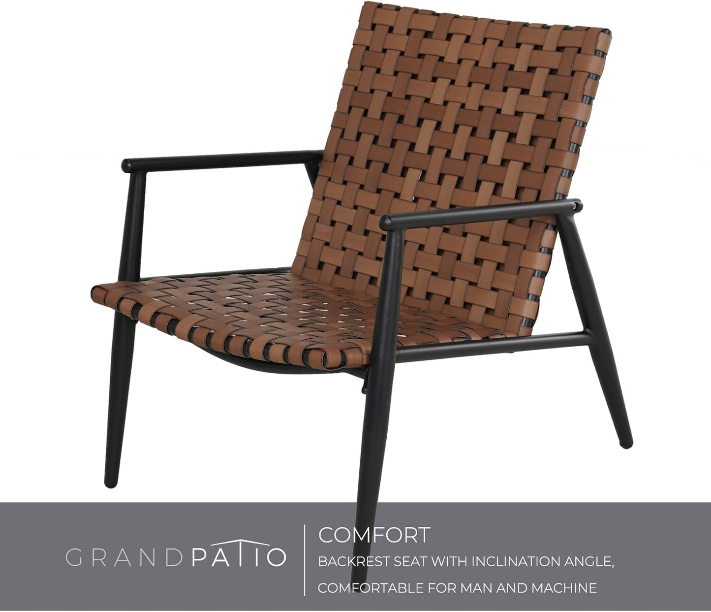 Vintage Brown Wicker 4-Piece Outdoor Furniture Set