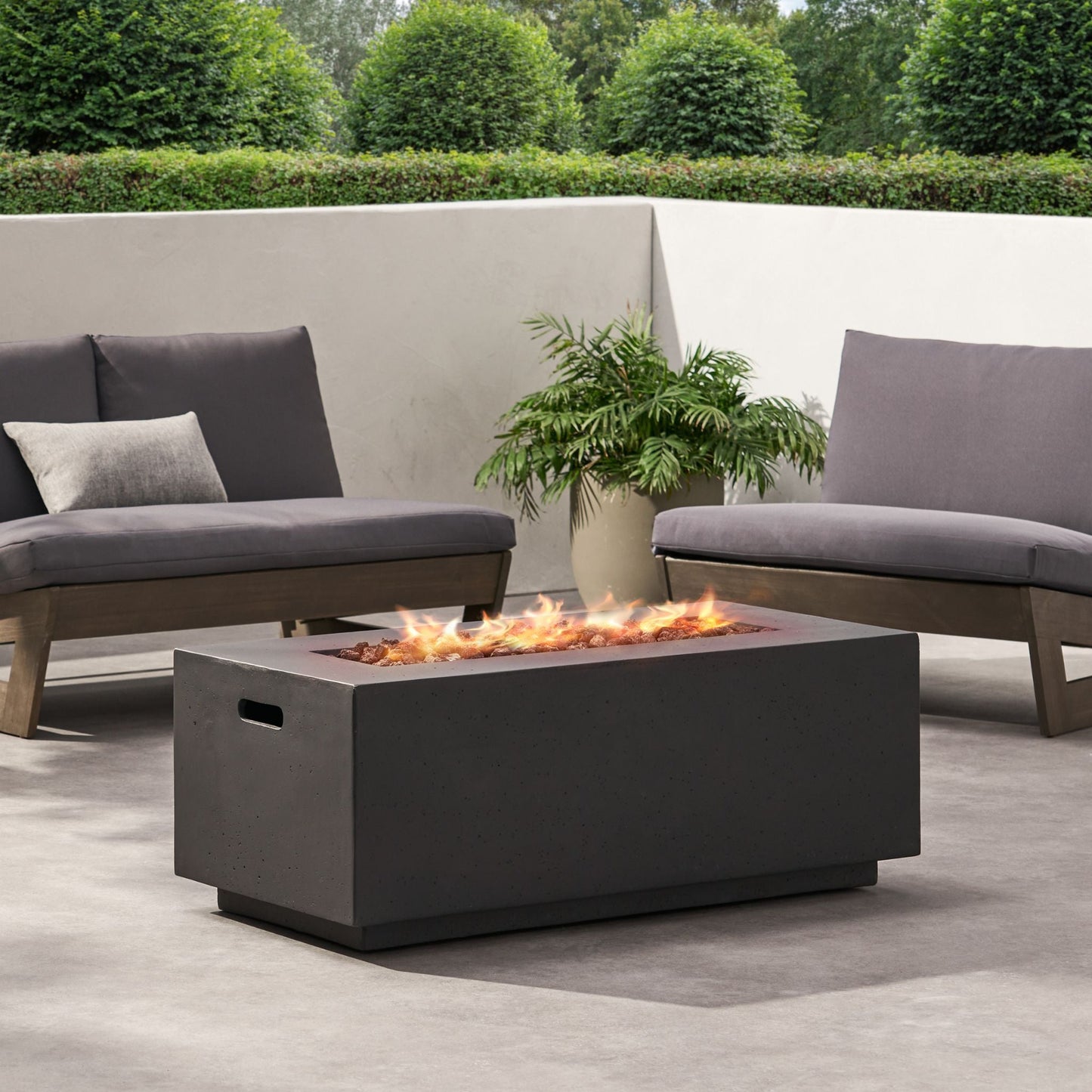 Premium 40K BTU Rectangular Propane Fire Pit Table