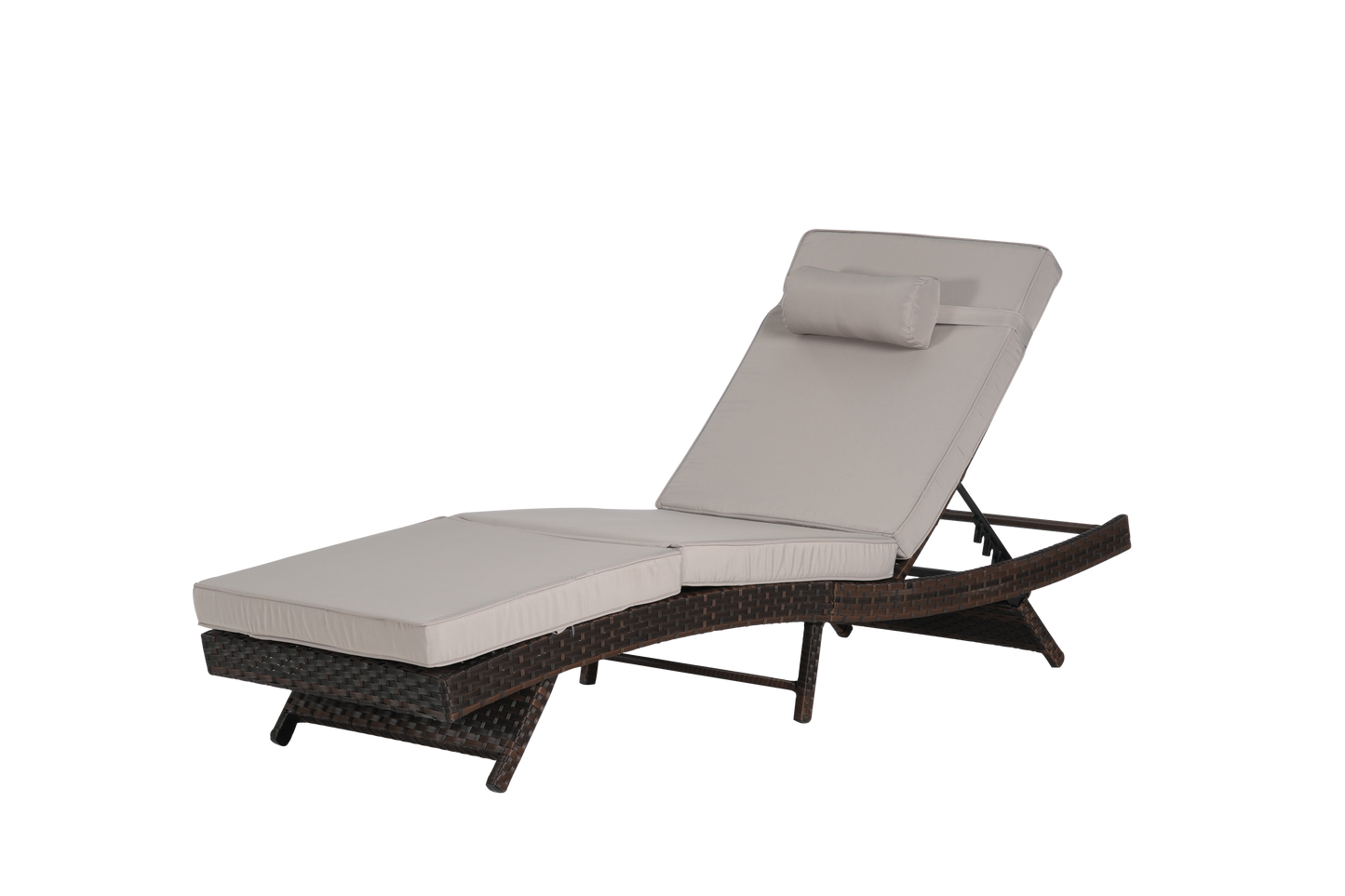 Outdoor Wicker Adjustable Reclining Lounge Chair Set – 2 Pieces