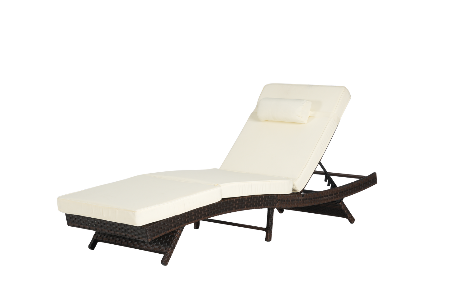 Outdoor Wicker Adjustable Reclining Lounge Chair Set – 2 Pieces