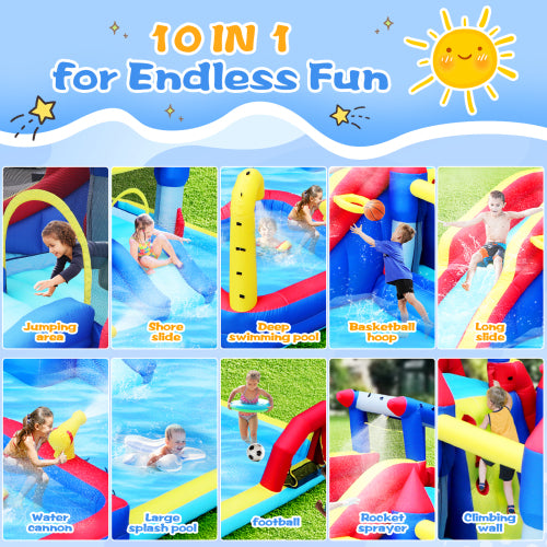 Ultimate 10 in 1 Inflatable Water Park Bouncing House