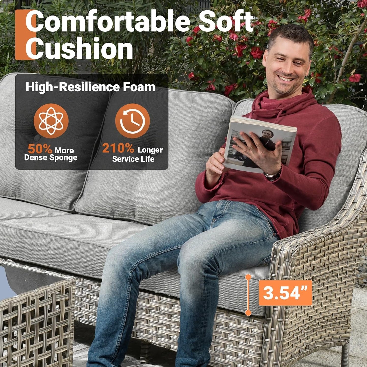 5-Piece All-Weather Patio Set with Swivel Chairs