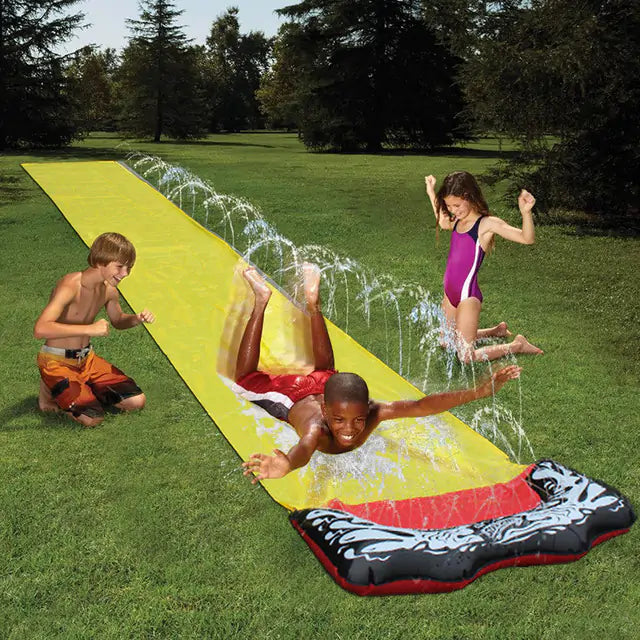 Ultimate 18ft Shark Double Lawn Water Slide