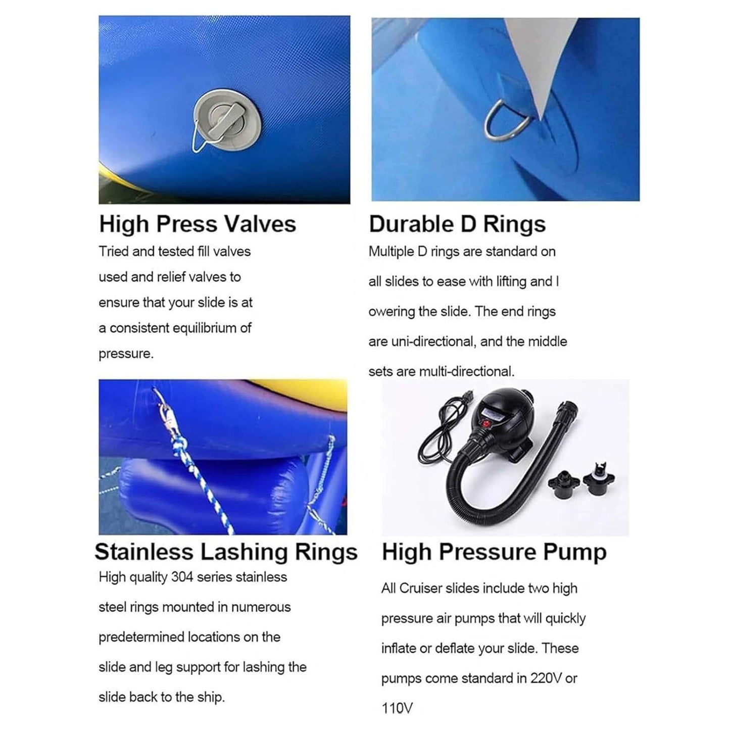 Giant Heavy-Duty Inflatable Iceberg With Water Slide And Air Pump [Made-To-Order] (SAK30548)