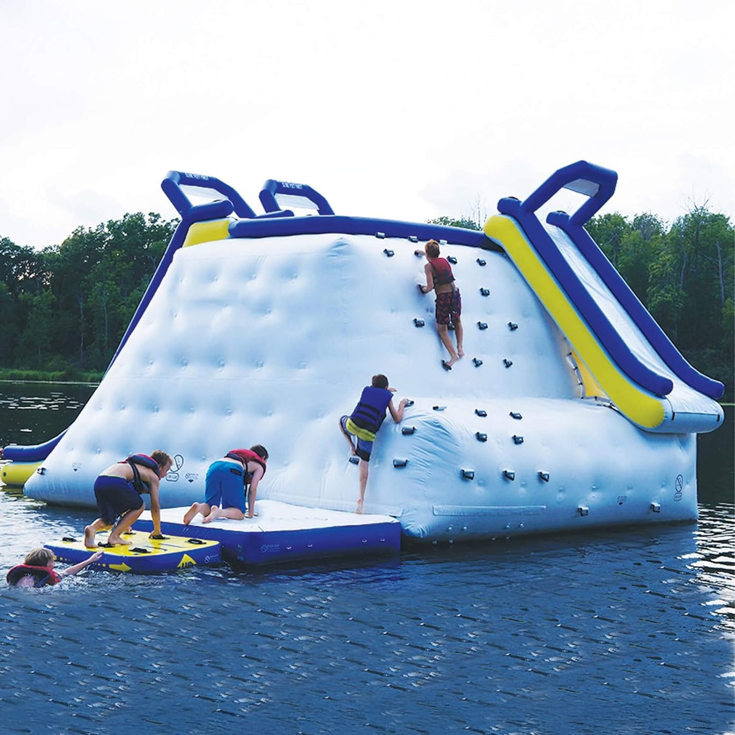 Large Inflatable Wall Climbing Bouncer With Slides And Air Pump For Pools, Lakes And Rivers [Made-To-Order] (SAK52376)