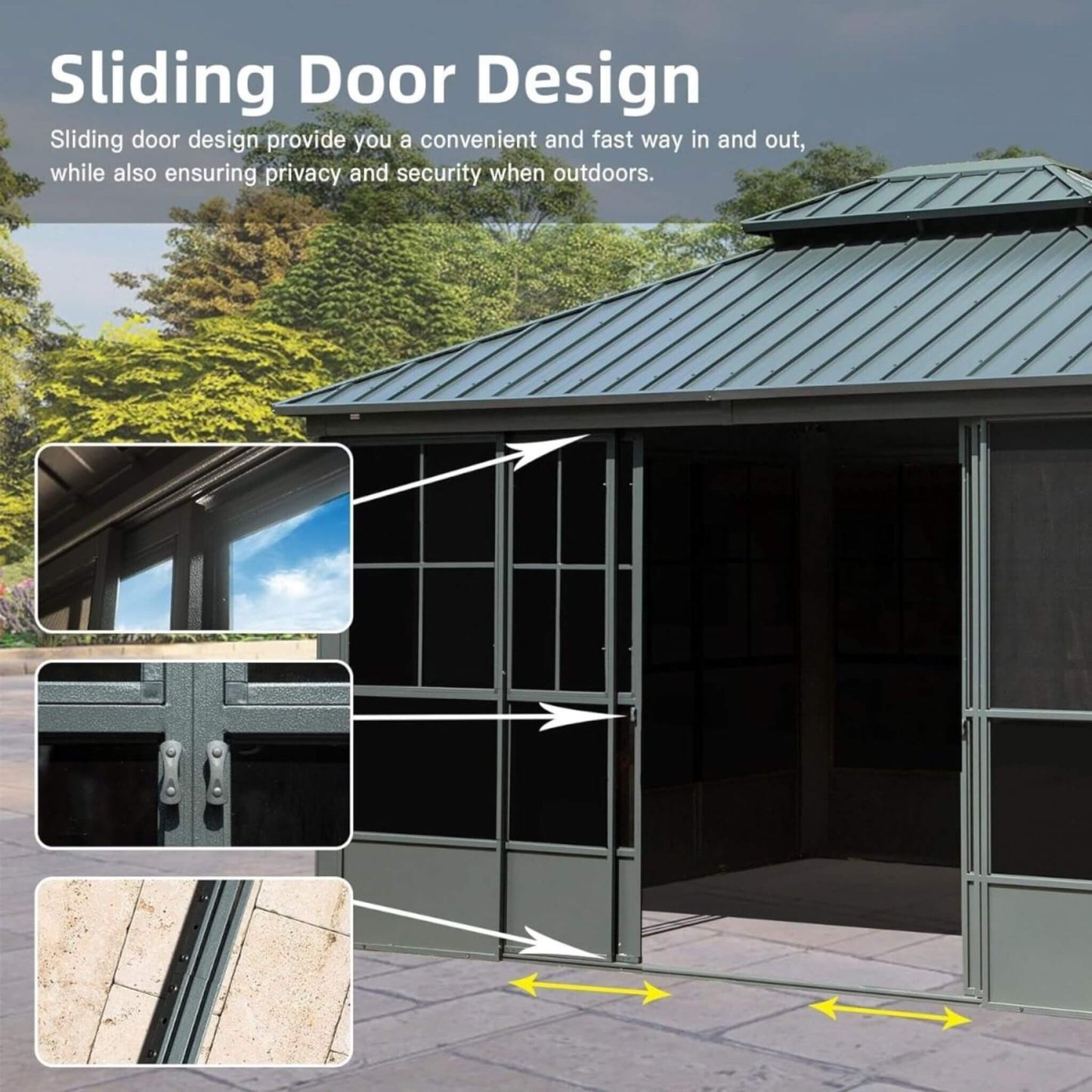 Veranda Heavy-Duty All-Season Double Roof Backyard Sunroom