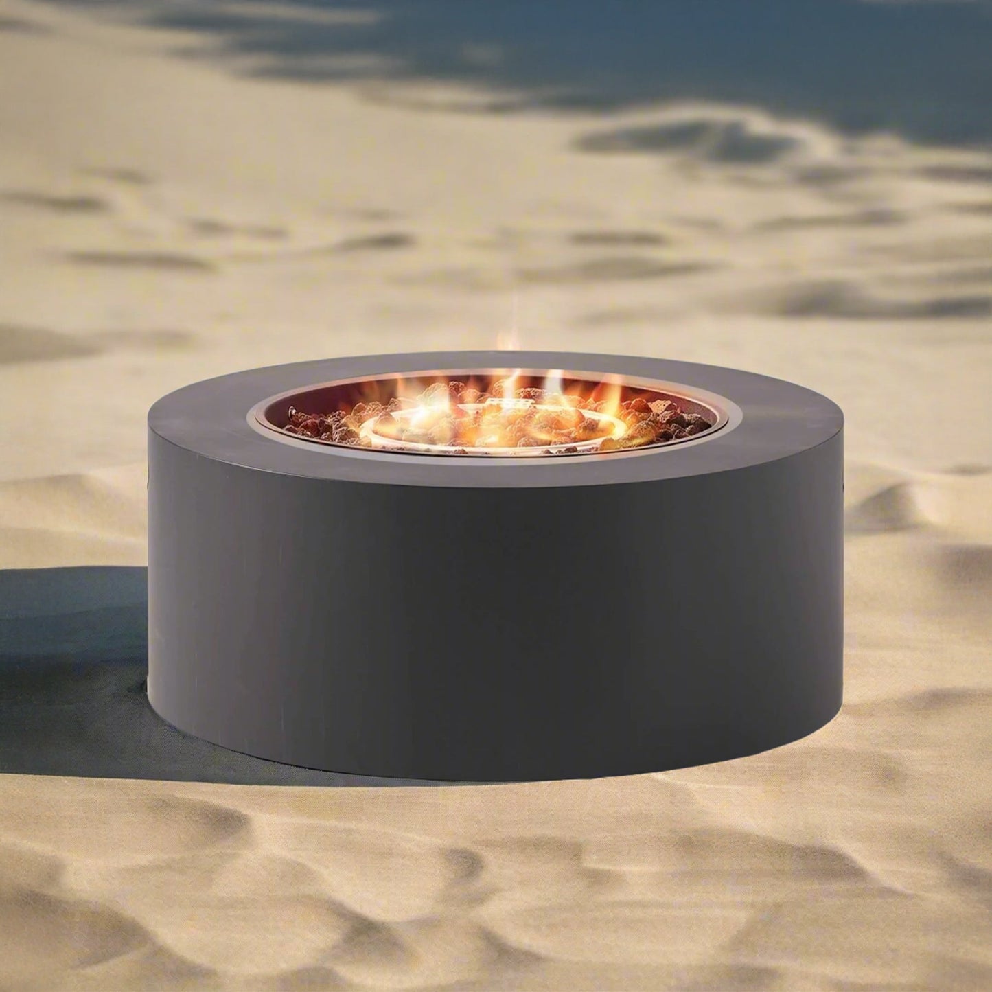 32-Inch Round Iron Propane Fire Pit - 40K BTU