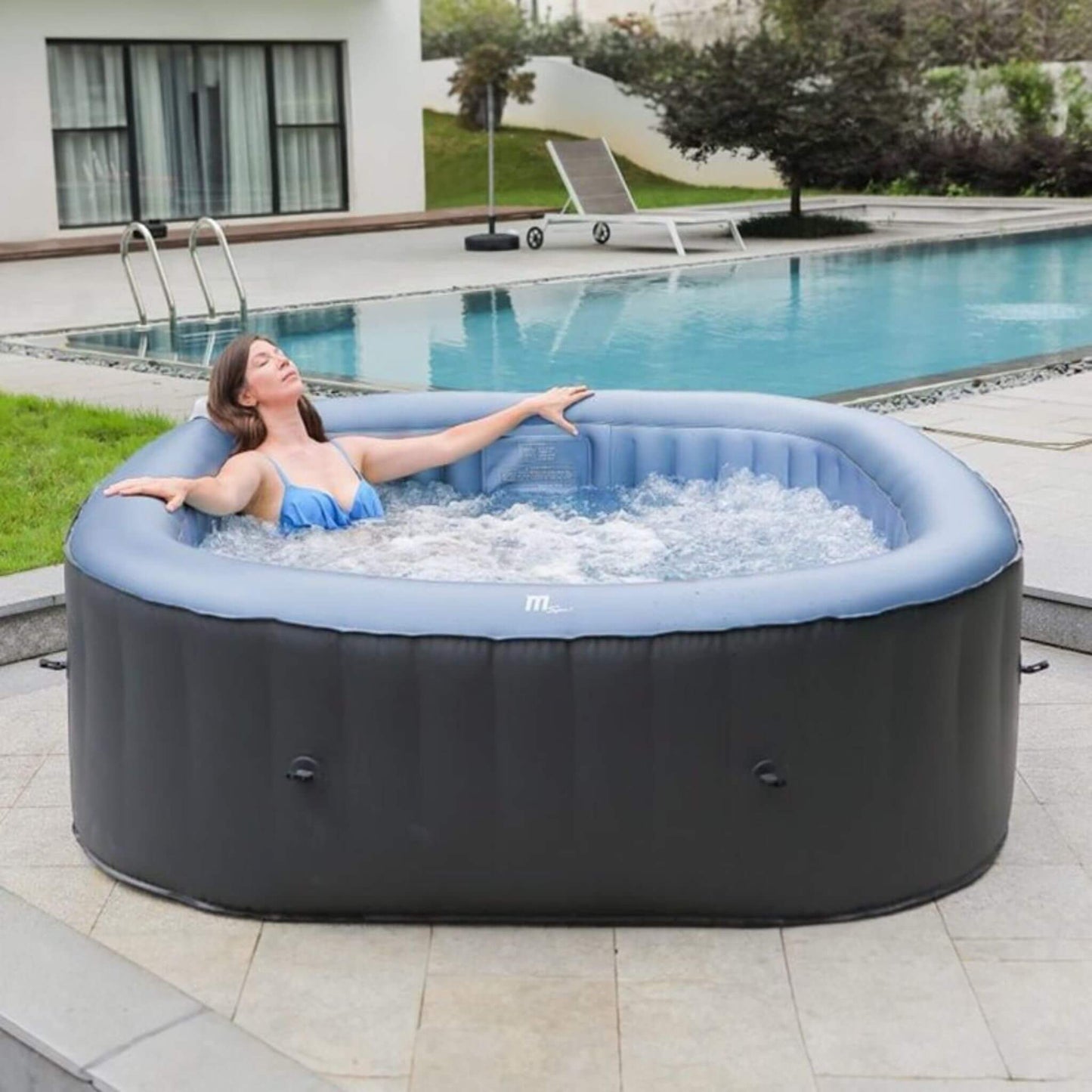 MSpa C-TE062 Tekapo Comfort Series Six-Person Inflatable Square Bubble Spa Hot Tub With 132 Bubble Jets (SAK80641)