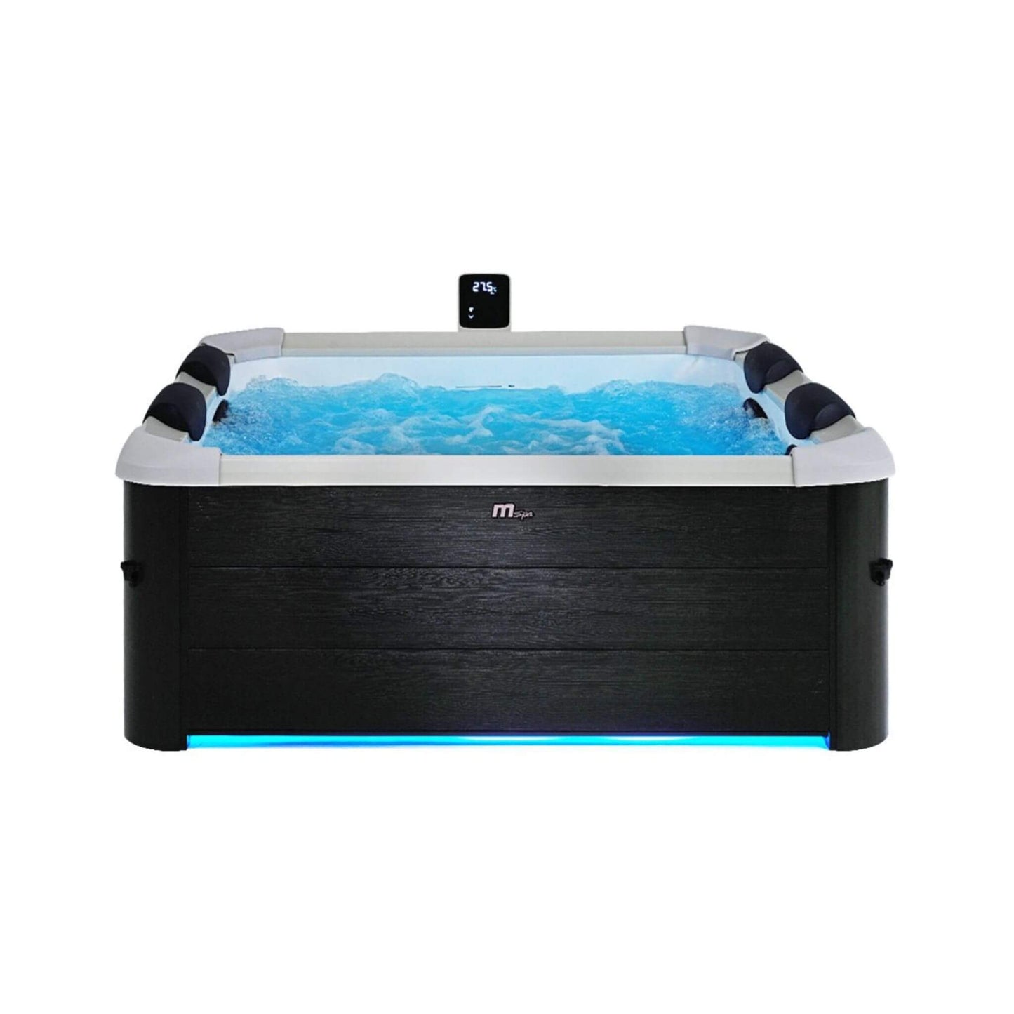 MSpa F-OS063W Oslo Supreme 6-Person 120 Jets Square Spa W/ LED Lights & Integrated App Control (SAK93516)