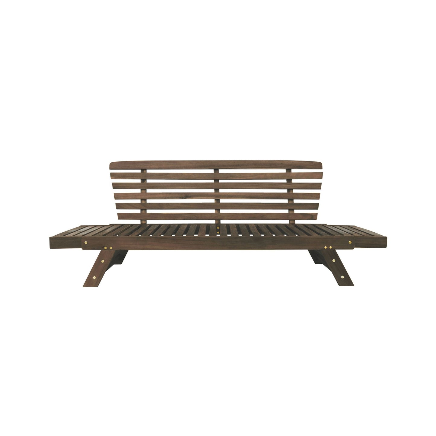 Adjustable Wooden Patio Daybed Sofa with Cushions