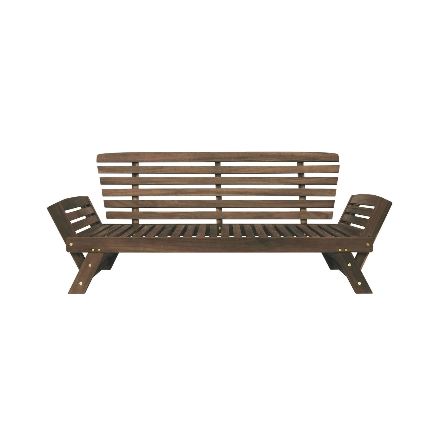 Adjustable Wooden Patio Daybed Sofa with Cushions