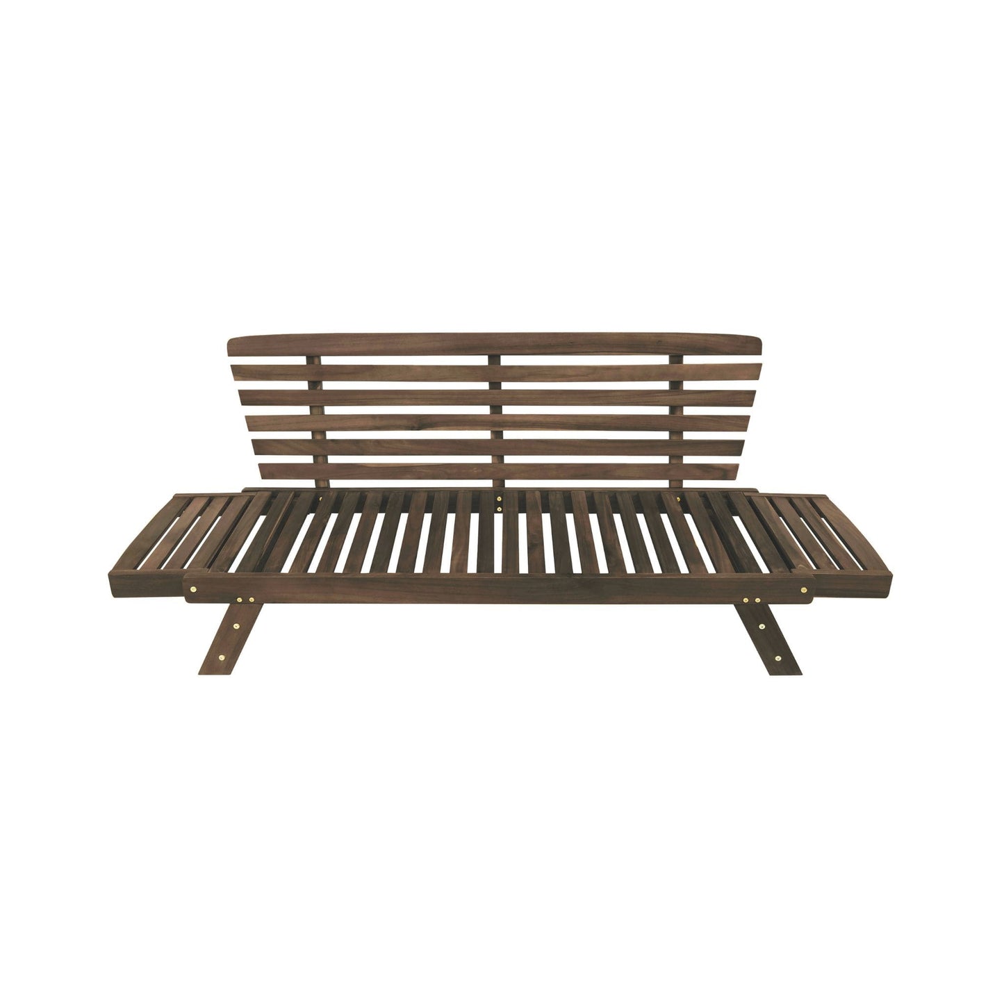 Adjustable Wooden Patio Daybed Sofa with Cushions