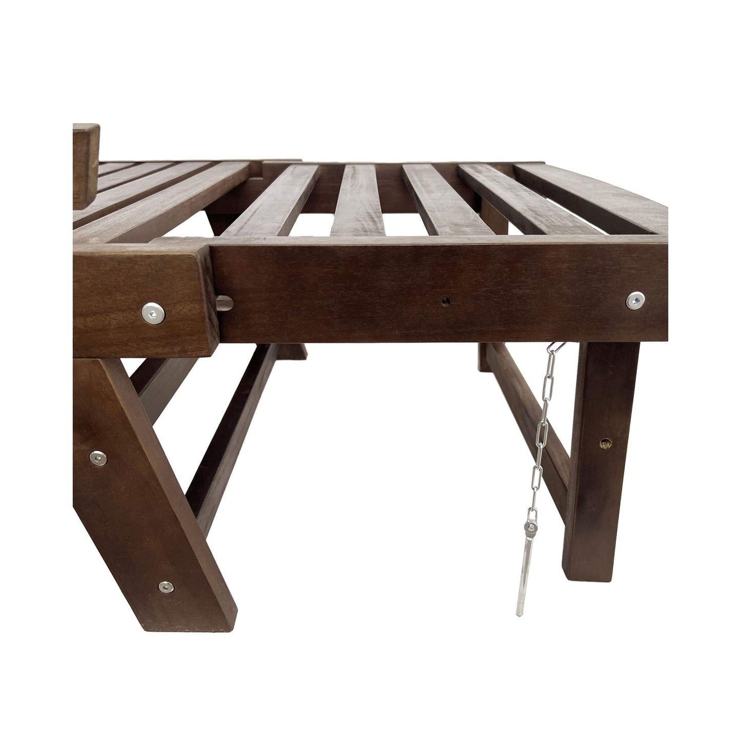 Adjustable Wooden Patio Daybed Sofa with Cushions