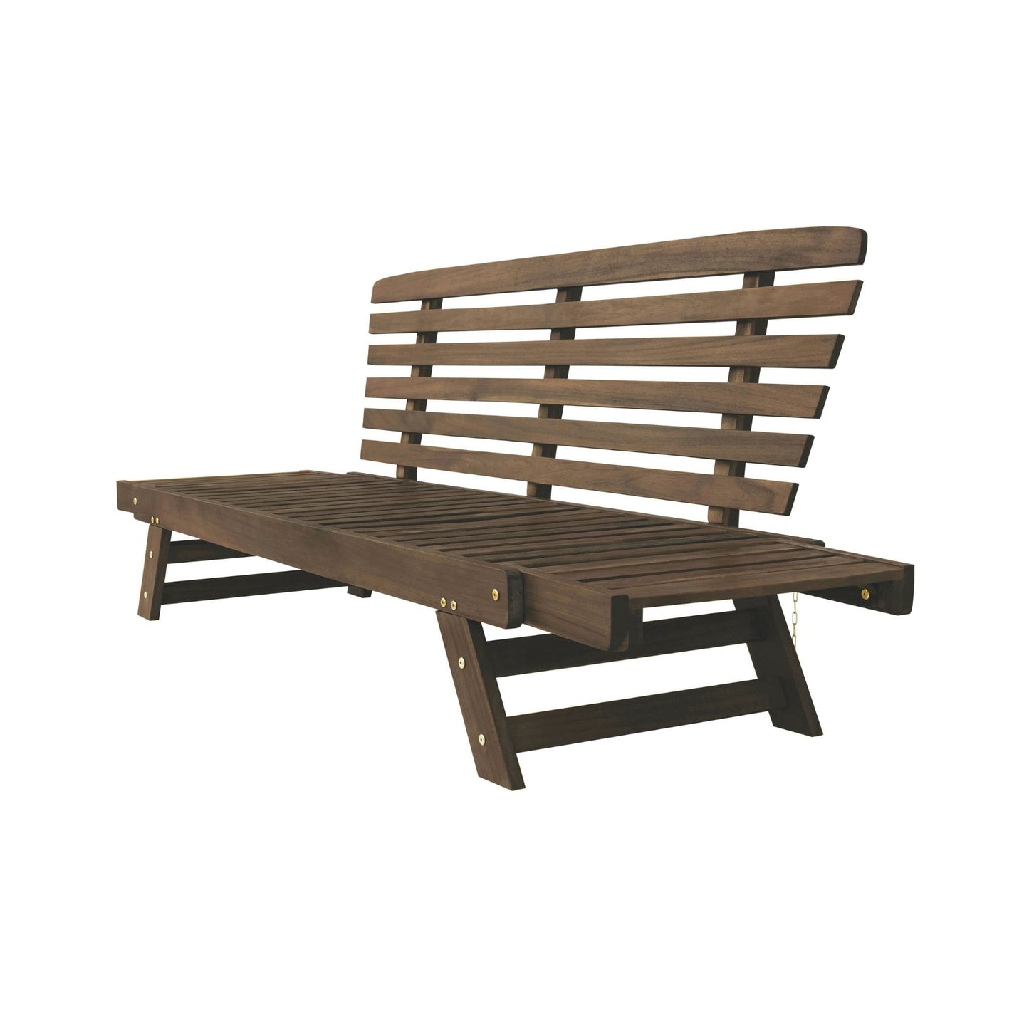 Adjustable Wooden Patio Daybed Sofa with Cushions
