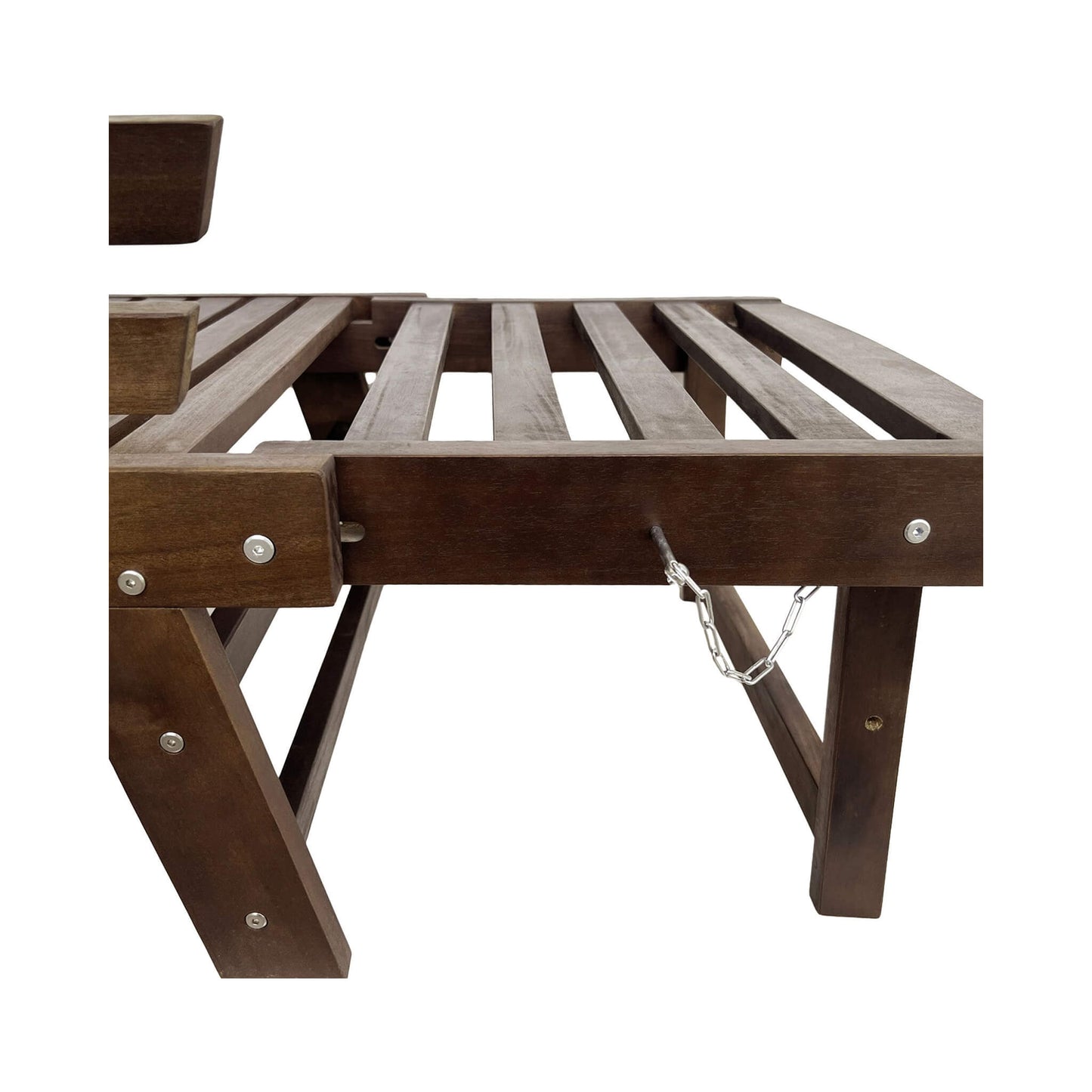Adjustable Wooden Patio Daybed Sofa with Cushions