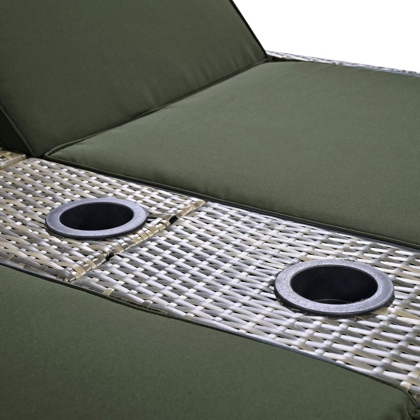 Outdoor Luxury Rattan Daybed with Canopy and Storage