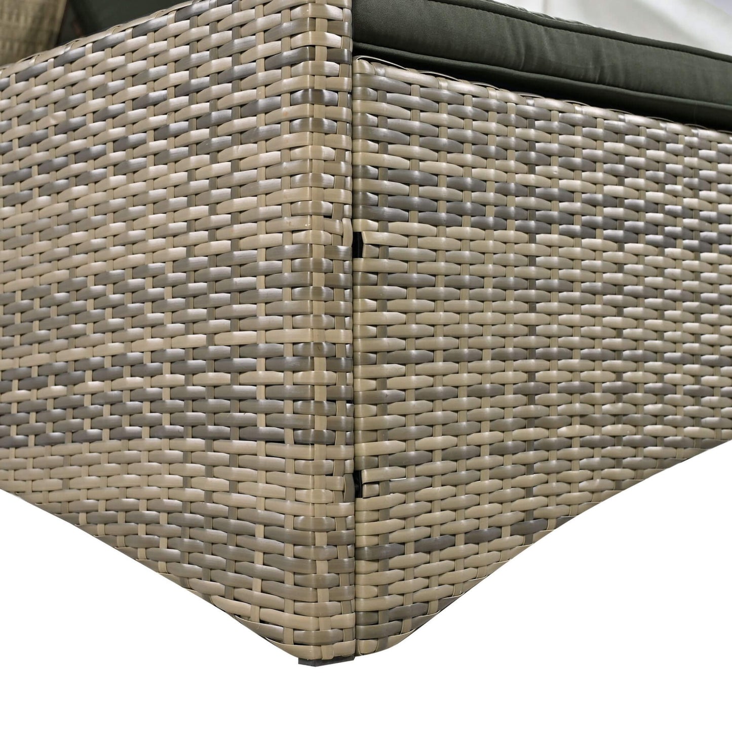 Outdoor Luxury Rattan Daybed with Canopy and Storage