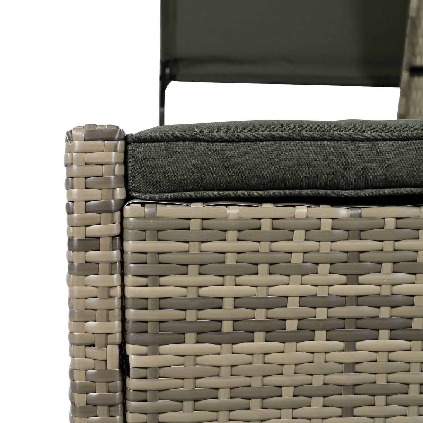 Outdoor Luxury Rattan Daybed with Canopy and Storage