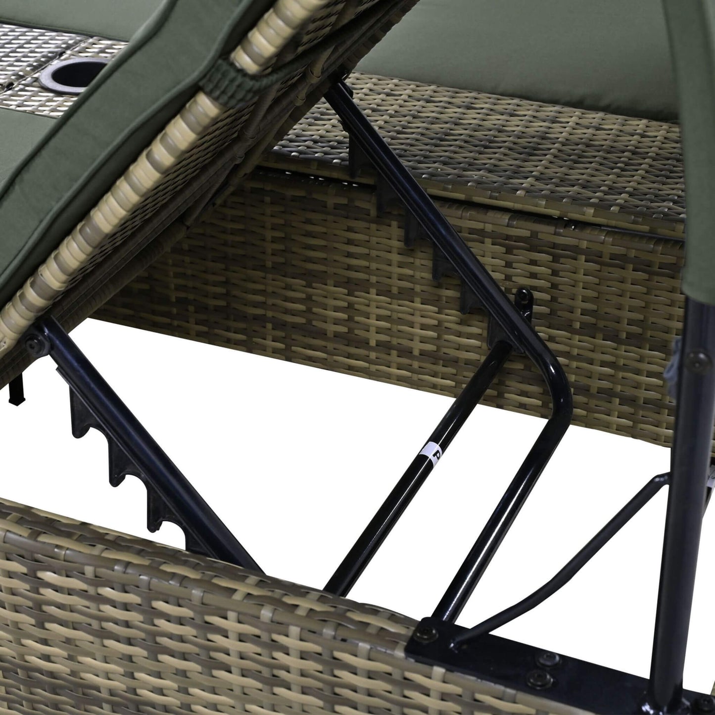 Outdoor Luxury Rattan Daybed with Canopy and Storage