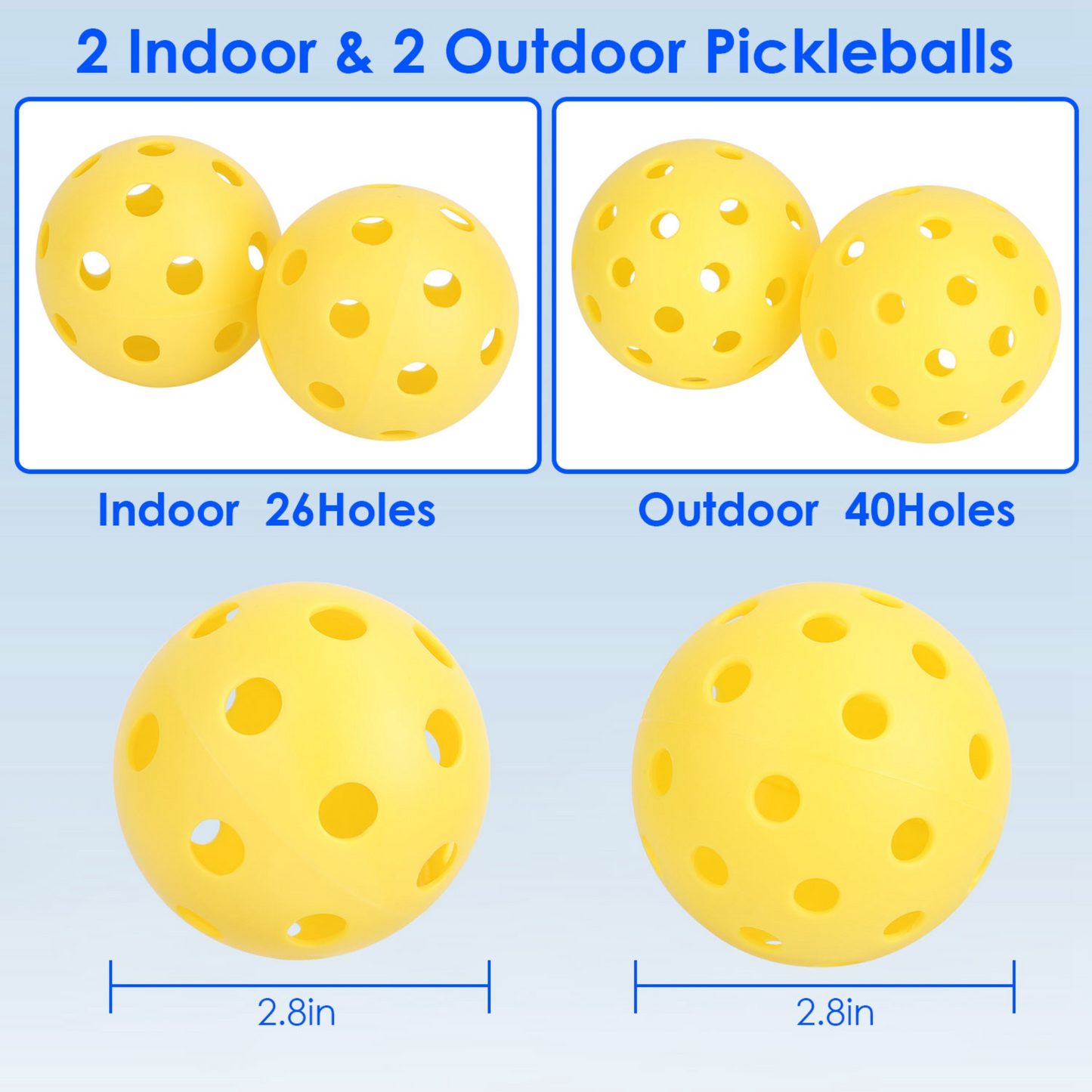 Gbruno Portable Pickleball Net Set with Paddles and Balls