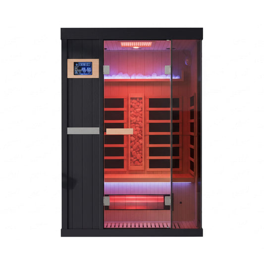 Thermora Pandora Premium 2-Person Indoor Infrared Sauna With Red Light Therapy And Himalayan Salt Rocks (SAK67305)