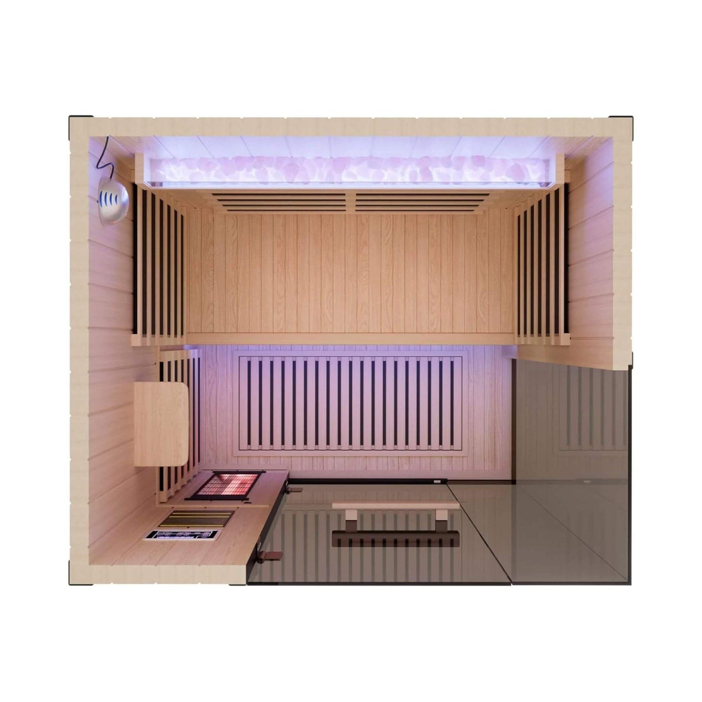 Thermora Pandora Premium 2-Person Infrared Sauna with Red Light Therapy & Himalayan Salt Panels
