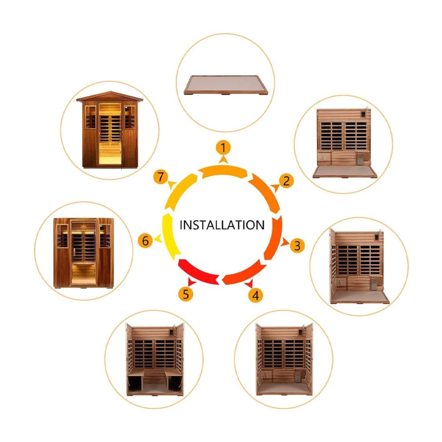 Premium Valois 4-Person Luxury Low EMF Outdoor FAR Infrared Sauna with Bluetooth Audio