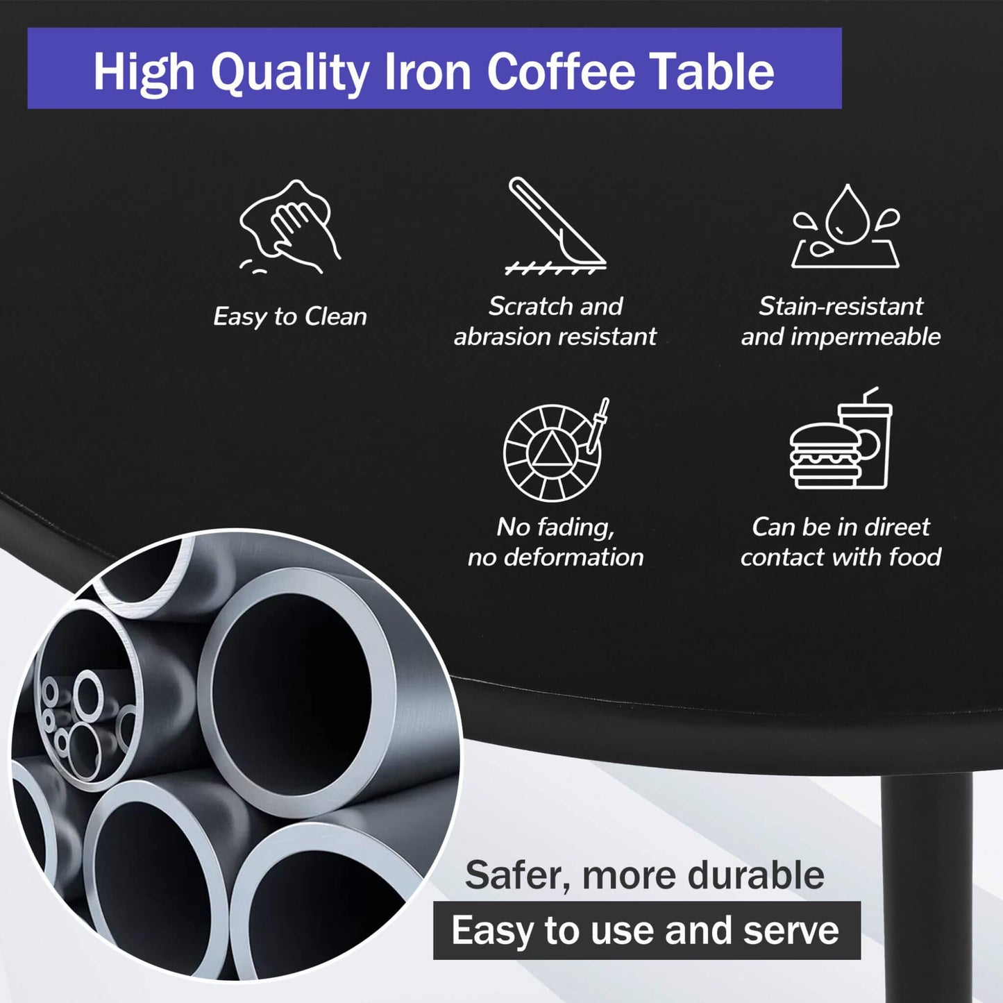 Premium Half-Moon Curved 6-Person Outdoor Sofa Set with Coffee Table