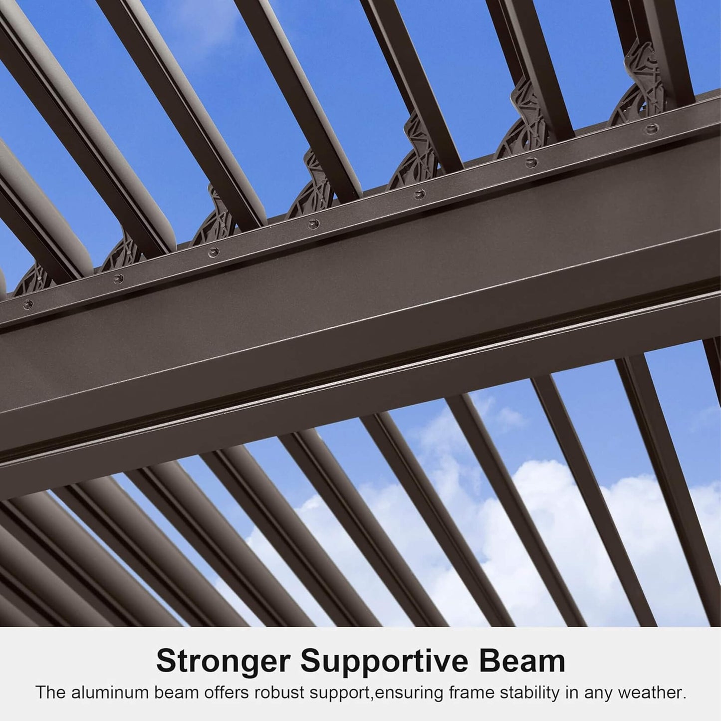 Premium Aluminum Louvered Patio Pergola with LED Lights