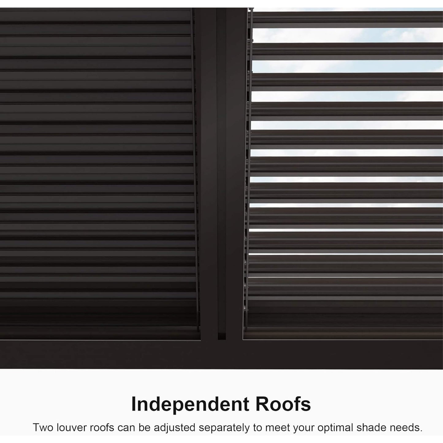 Premium Aluminum Louvered Patio Pergola with LED Lights