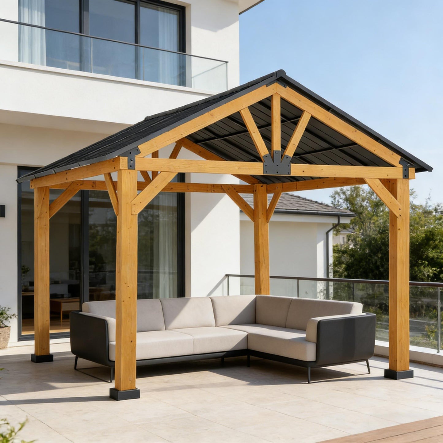 Alora Premium Outdoor Hardtop Patio Backyard Gazebo (SAK86341)