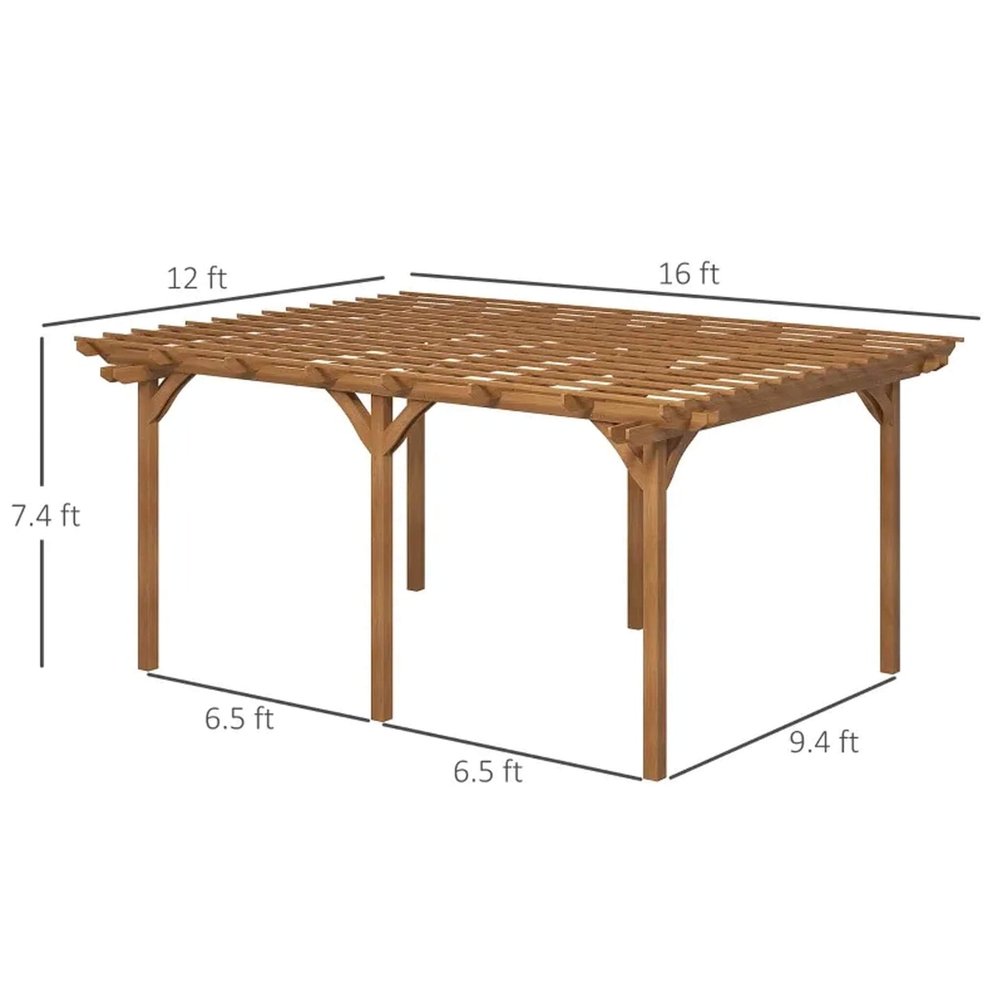 Alora Premium Outdoor Wooden Grape Trellis Pergola (SAK18579)