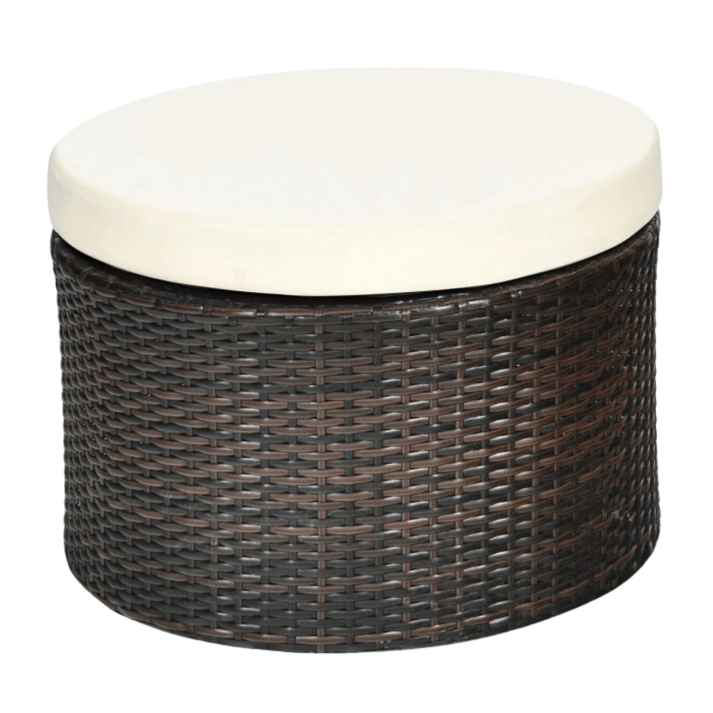 Alora Premium 76-Inch Round Outdoor Patio Rattan Daybed W/ Canopy & Table (SAK96418)