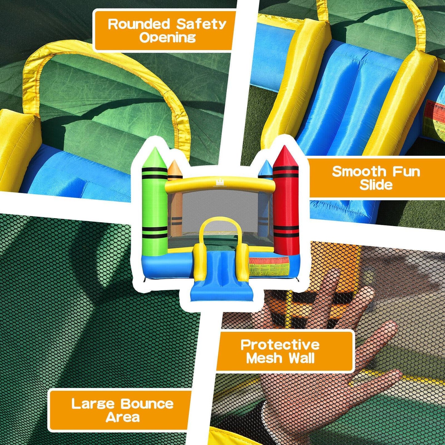 Gbruno Kids Inflatable Bounce House with Slide