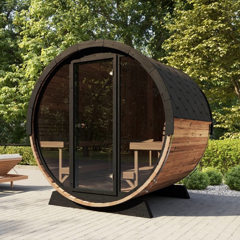 SAUNALIFE EE8G ERGO Series 6-Person Outdoor Sauna Barrel