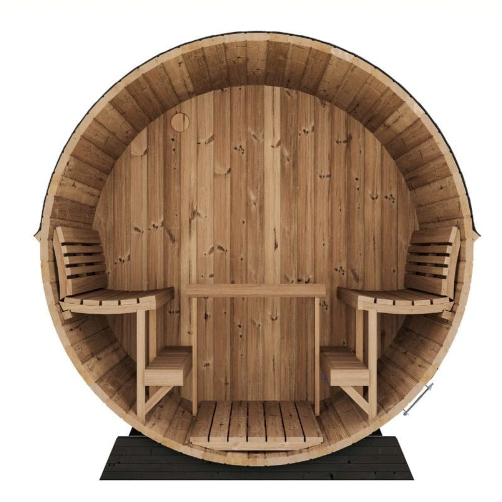 SAUNALIFE EE8G ERGO Series 6-Person Outdoor Sauna Barrel