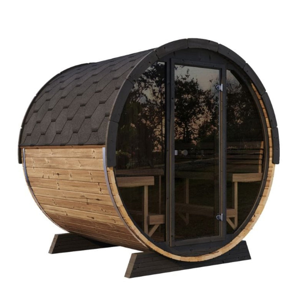 SAUNALIFE EE8G ERGO Series 6-Person Outdoor Sauna Barrel